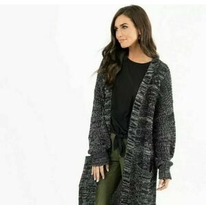 Indigenous Organic + Fair Trade Long Hand Knit Duster Longline Long Cardigan S